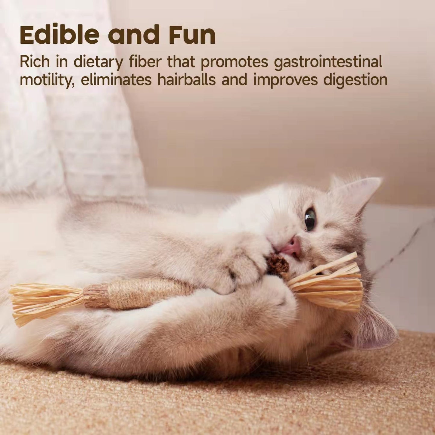 🐱🦷 Natural Silvervine Cat Toy – Play, Relax & Dental Cleaning