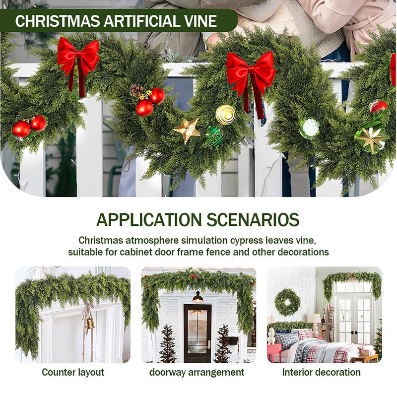 š2025 Super Value Seš„6 FT Artificial Cedar Garlands āRealistic Touch Winter Greenery