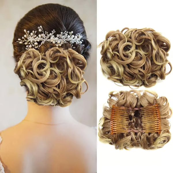 💃Messy Curly Dish Bun✨