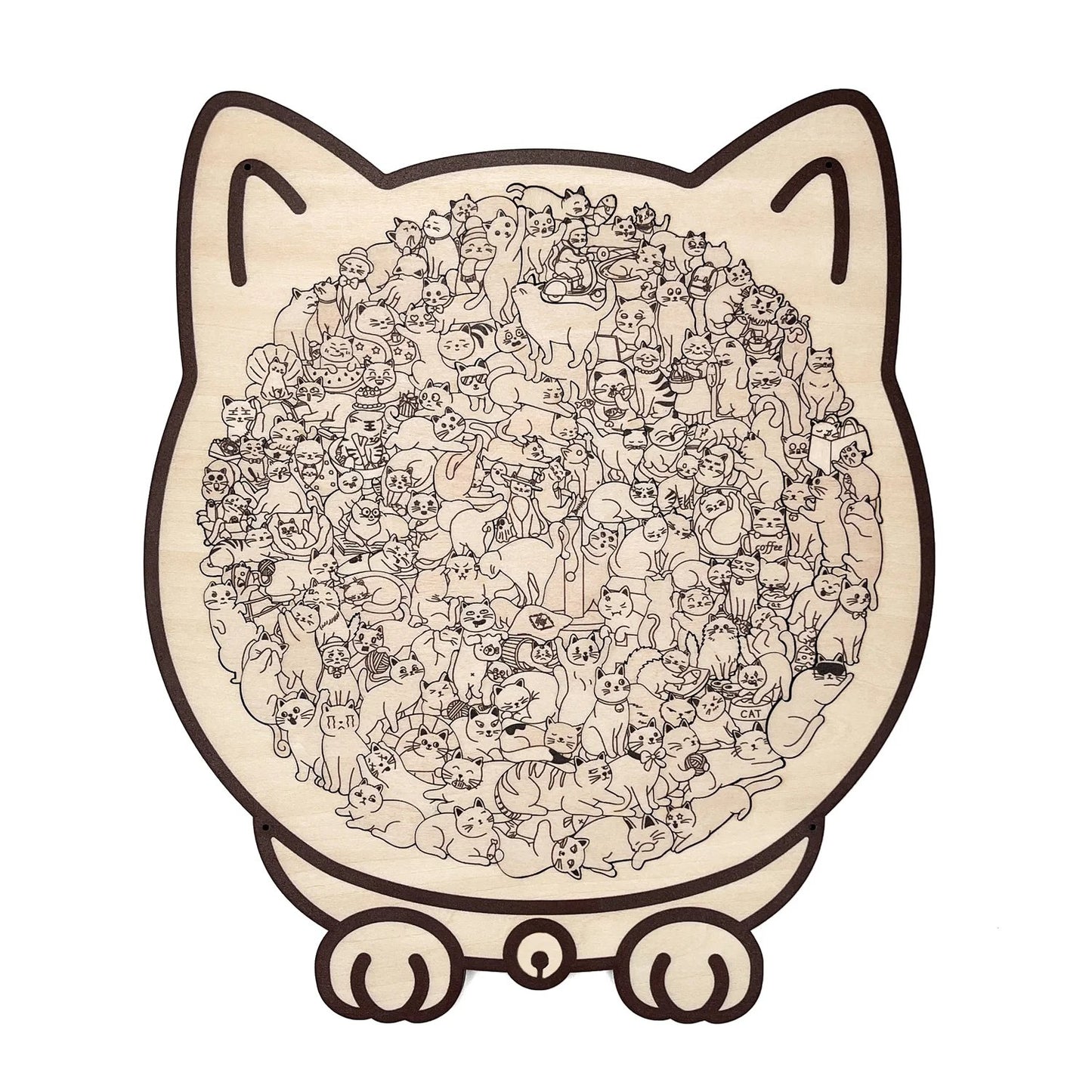 🔥LAST DAY 50% OFF - 🐱🐶 Cute Cat and Dog Puzzle – A Wooden Work of Art You Can Build🧩