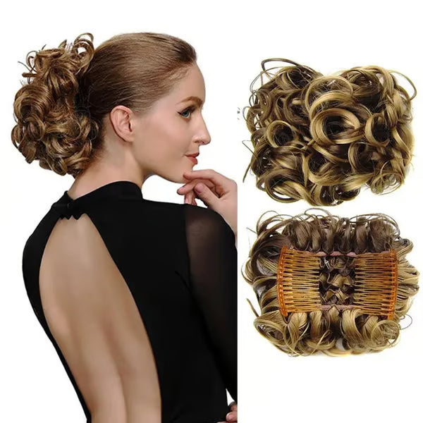 💃Messy Curly Dish Bun✨