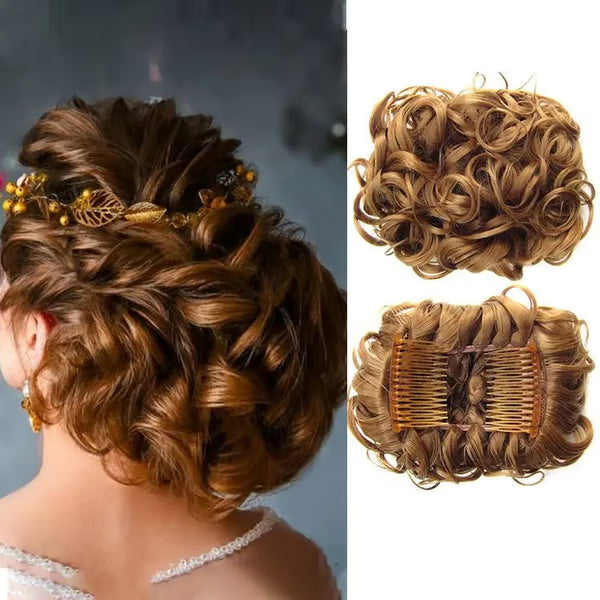 💃Messy Curly Dish Bun✨