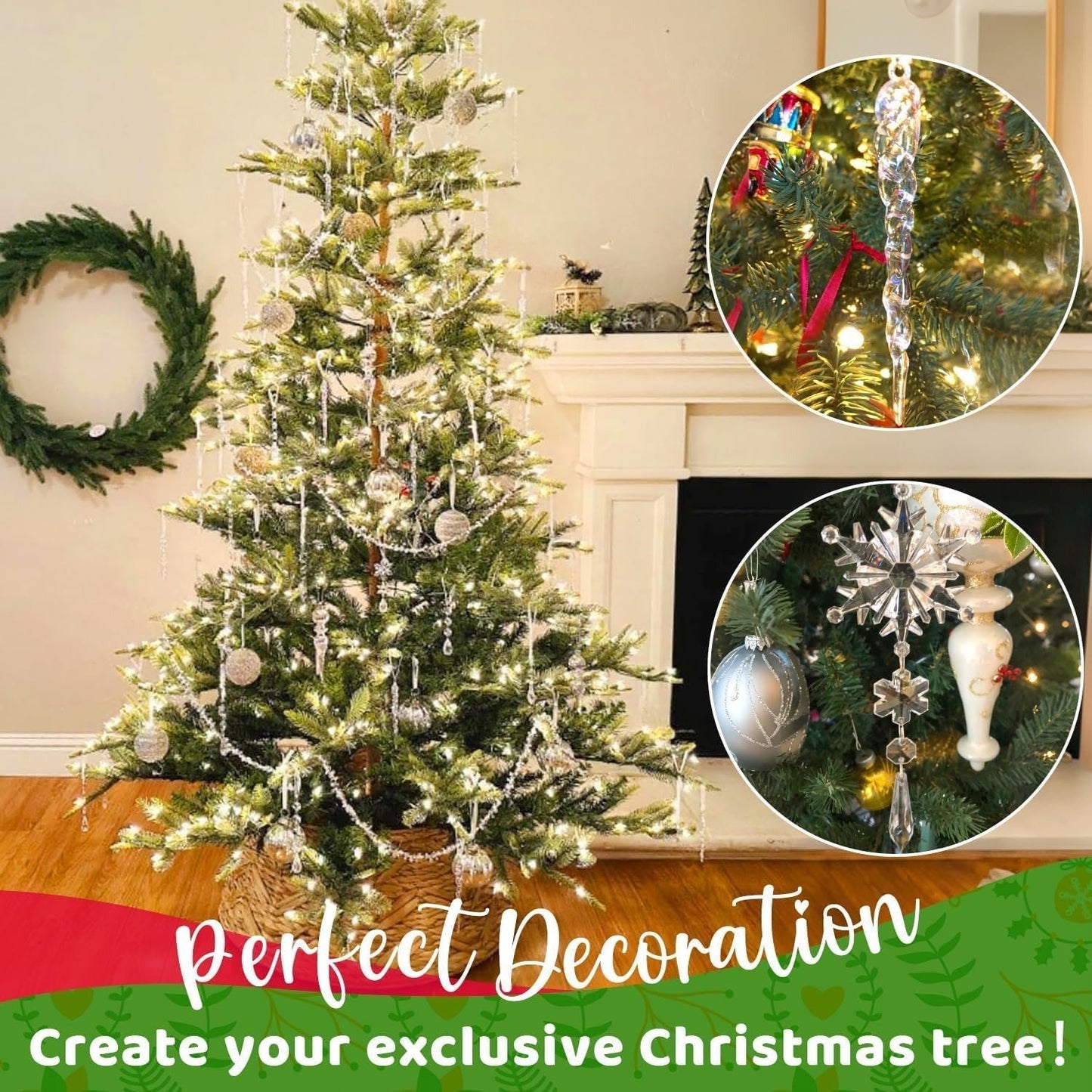🎅🎄Crystal Snowflake Ornaments – Winter New Year Party