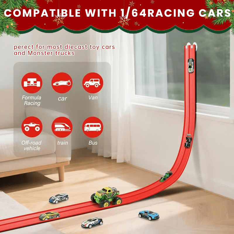 🎄🎁 2025 Christmas Surprise Gift: DIY Hot Wheels Racetrack Racing Toy 🚗✨