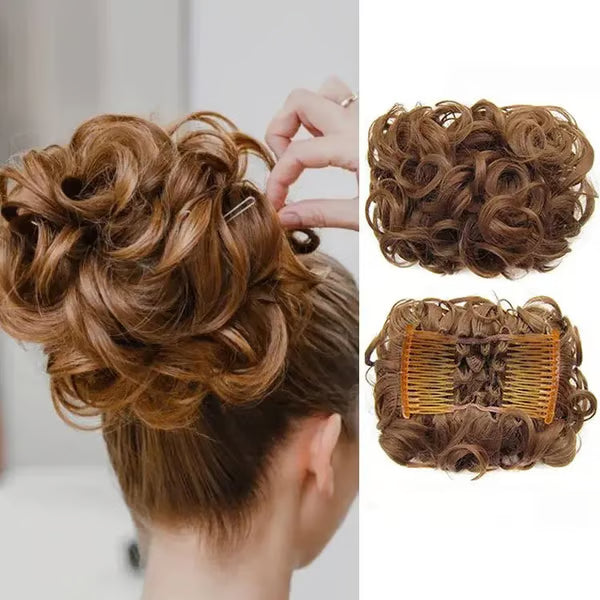 💃Messy Curly Dish Bun✨