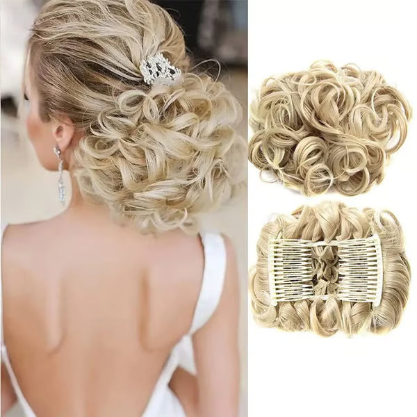 💃Messy Curly Dish Bun✨