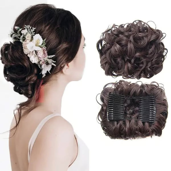 💃Messy Curly Dish Bun✨