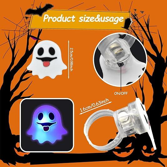 🎁 Hot Sale Promotion 47% OFF 🔥 Halloween 50Pcs LED glowing ring