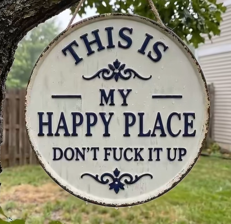 š”Vintage Happy Place Metal Sign ā Choose āWelcome to My Happy Placeā or āThis Is My Happy Placeā