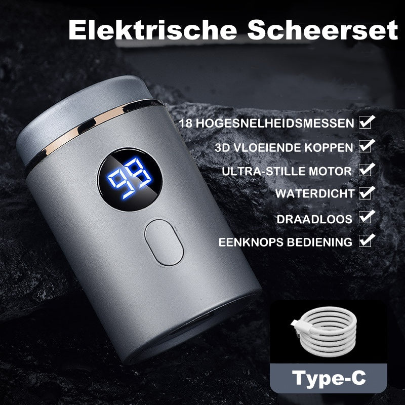 ⏰LAST DAY 55%OFF🔥Smart Mini Electric Shaver – LED Display, Waterproof & Portable