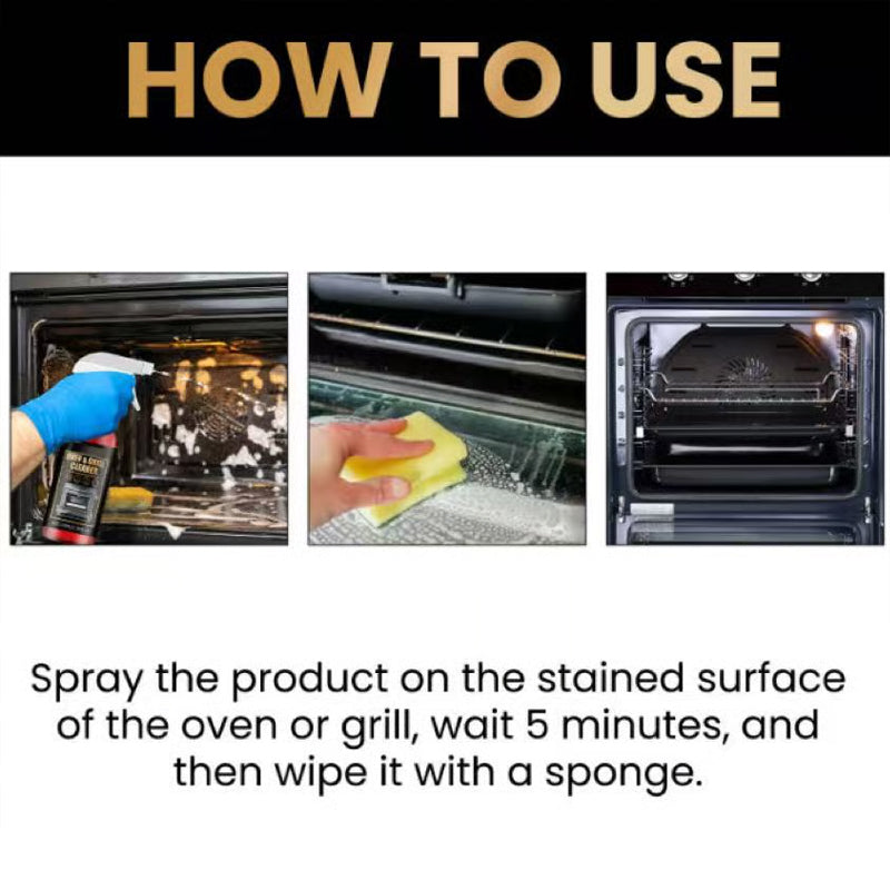 📢📢Buy 2 get 1 free⏰Oven & Grill Cleaner Spray – Dissolves Grease in 5 Minutes