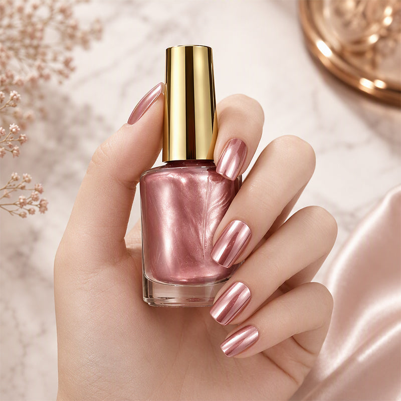 💅✨ Metallic Shine Nail Color – Quick-Dry High-Gloss Finish for Statement Manicures