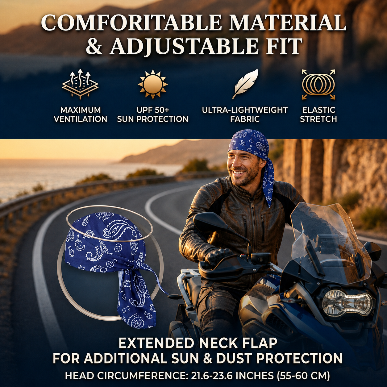 🔥 Buy 1 Get 1 Free🔥 Elastic Cycling Sports Cap – Sweat-Wicking Helmet Liner