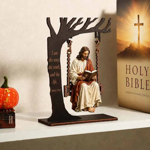 ✨ 50% OFF Today | Jesus Swing Hanging Ornament ✝️ Peaceful Christian Decor for Home & Gifts