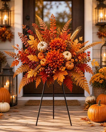 🍂 Everlasting Harvest Floral Garden Stake Collection | 6 Fall Porch Arrangements + Complete Set