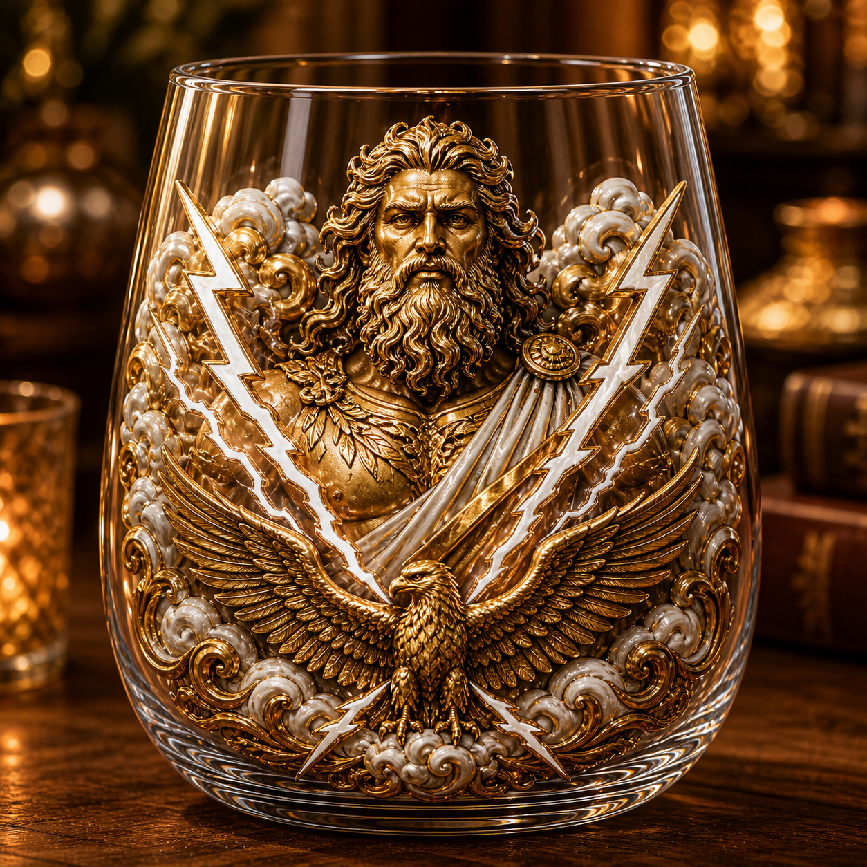 ⚡ Mythic Pantheon 3D Glass Collection – Raised Greek Gods Art Cup, Collectible Mythology Drinkware & Legendary Gift