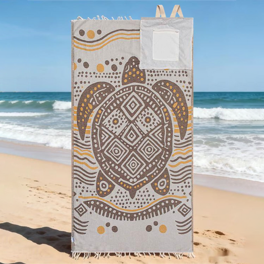 ⏰2026 HOT SALE 49% OFF - 🏖️2-in-1 Convertible Towel & Backpack with Inner Zip Pocket & Sand-Repelling Fabric