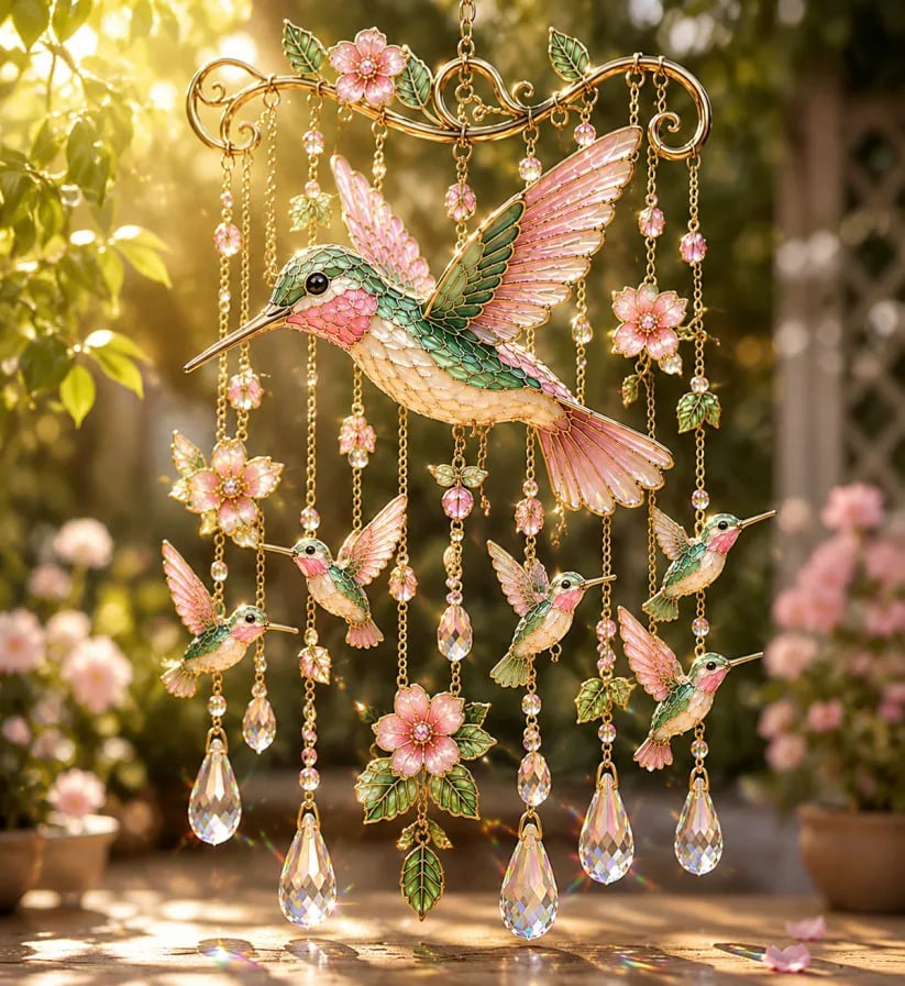 🔥 Last Day 50% OFF 🐦 Graceful Hummingbird Wind Chime 🎐 Add Beauty to Every Breeze