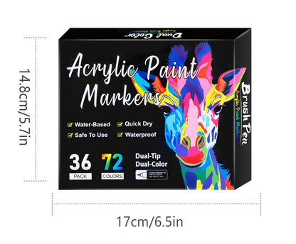🔥 Hot Sale 50% OFF | 🎨 Dual Tip Acrylic Paint Markers | Vibrant Colors for DIY, Art & Crafts