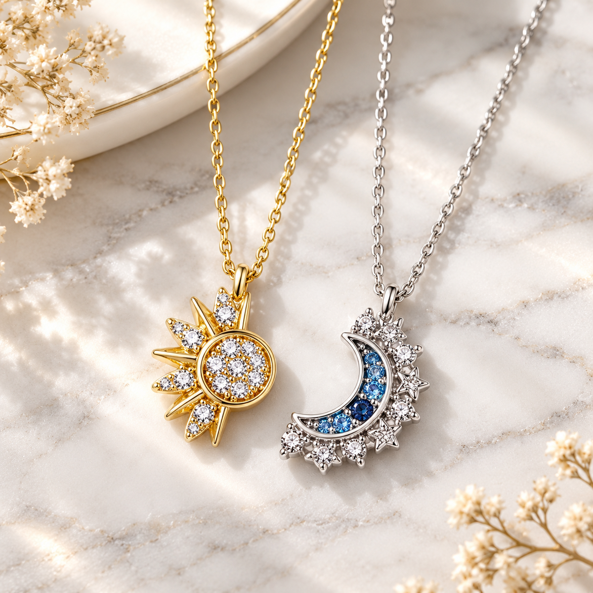 ☀️🌙Sun & Moon Matching Jewelry Set