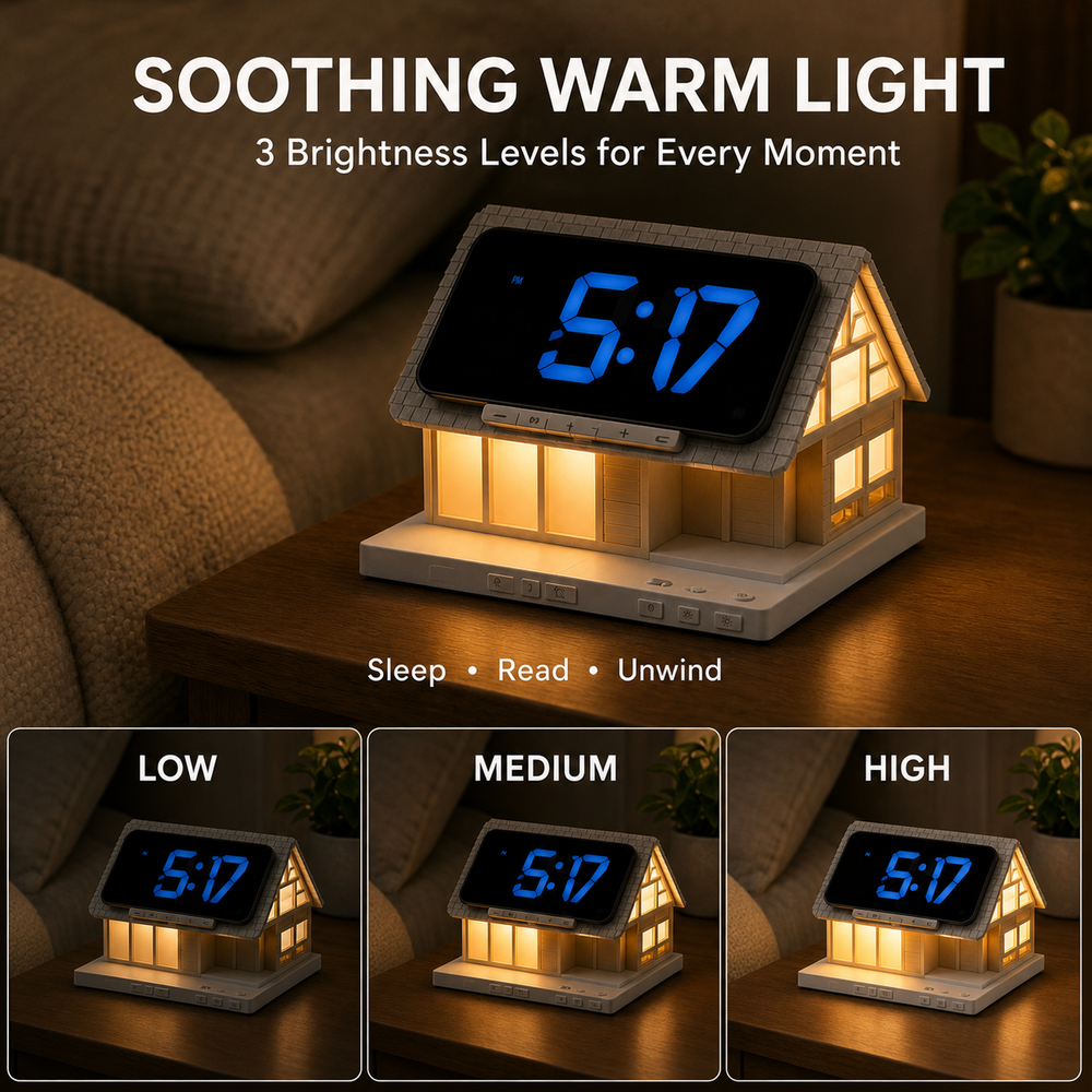 Cozy Cabin showing its three-level night light