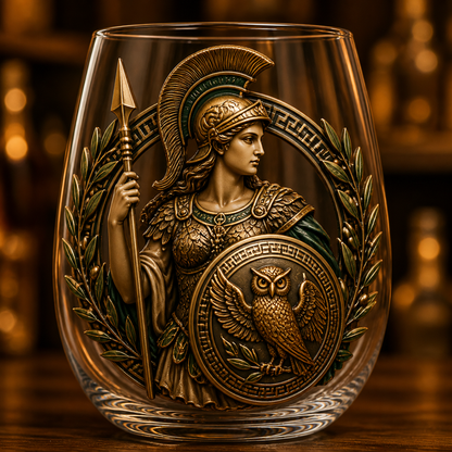 ⚡ Mythic Pantheon 3D Glass Collection – Raised Greek Gods Art Cup, Collectible Mythology Drinkware & Legendary Gift