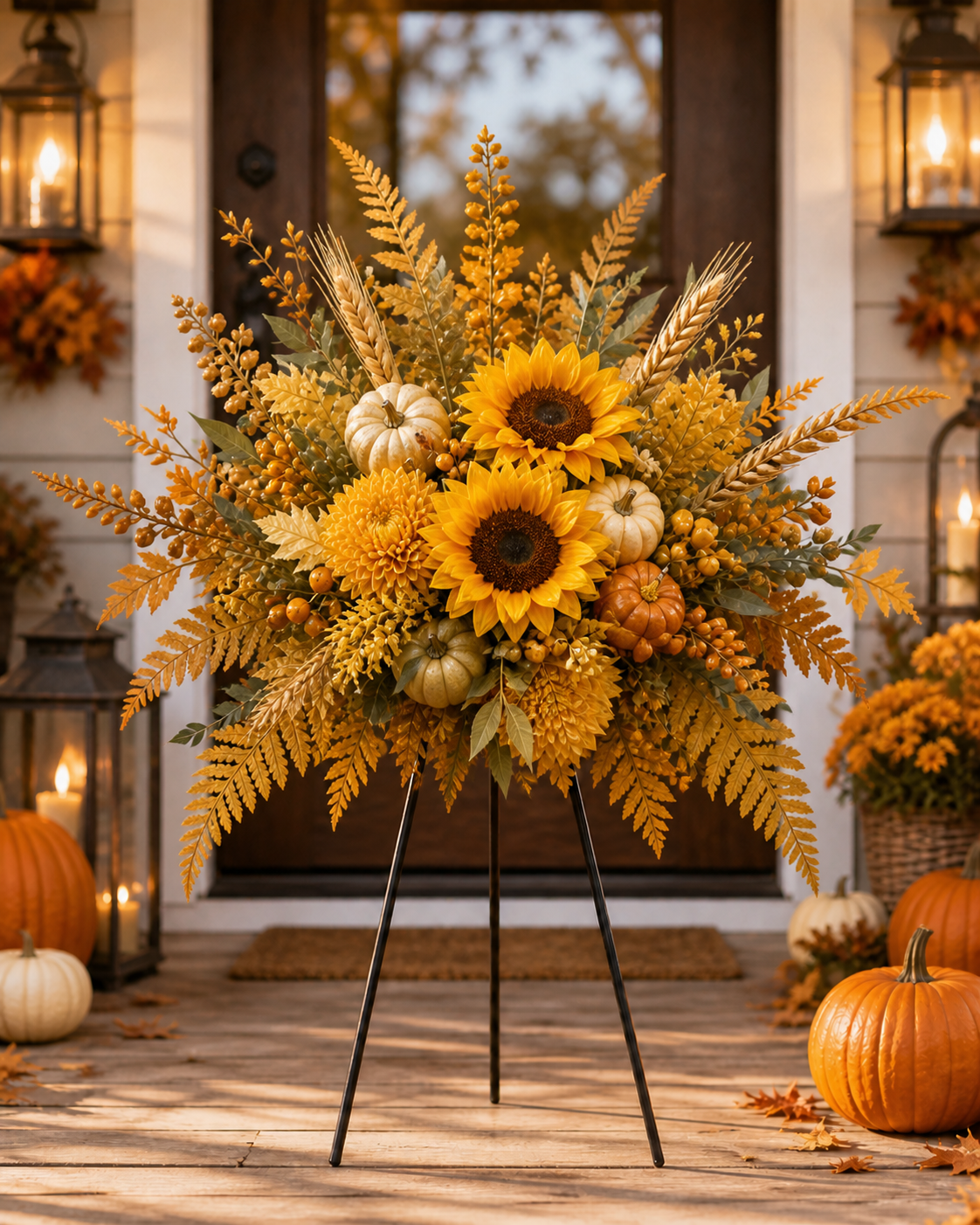 🍂 Everlasting Harvest Floral Garden Stake Collection | 6 Fall Porch Arrangements + Complete Set