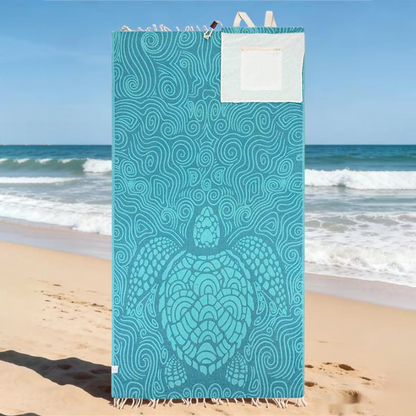⏰2026 HOT SALE 49% OFF - 🏖️2-in-1 Convertible Towel & Backpack with Inner Zip Pocket & Sand-Repelling Fabric