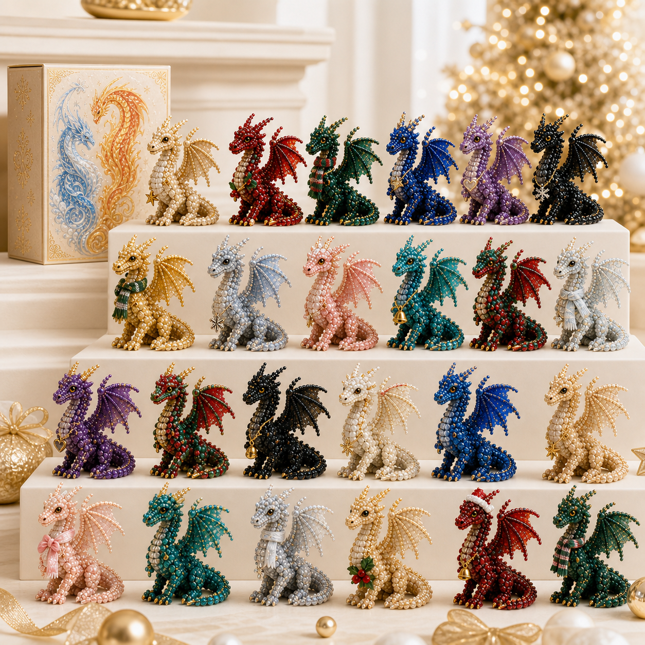 🐉✨ 24 Days of Pearl-Inspired Dragons Advent Calendar - 24 Christmas Collectibles
