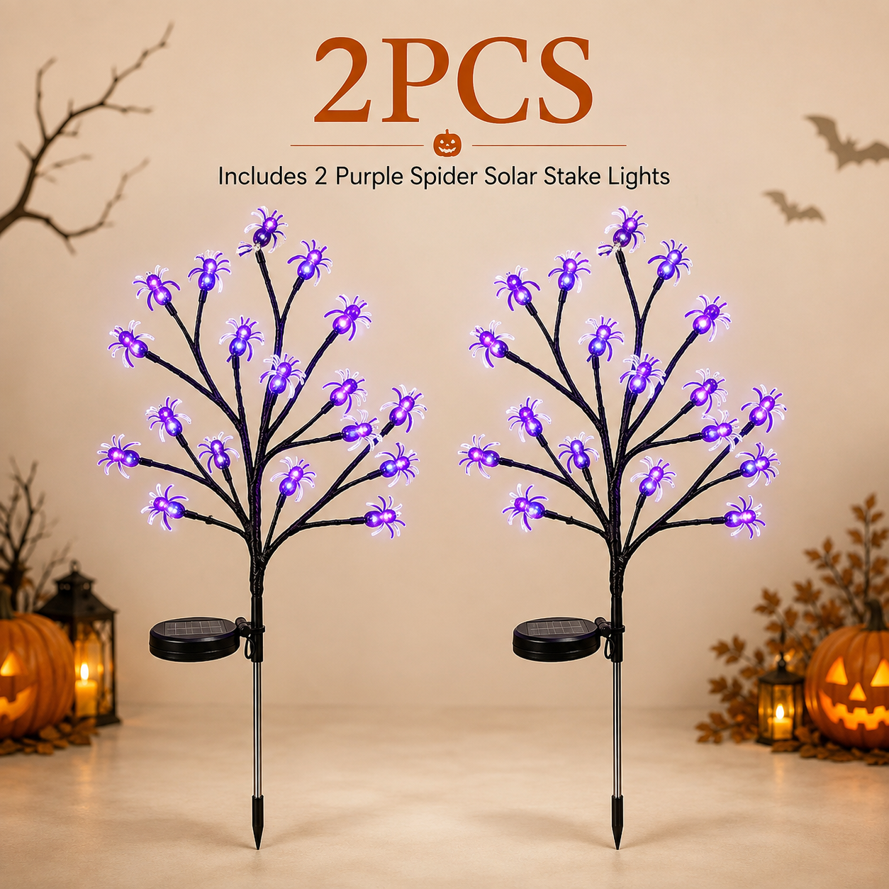 🔥HOT DEAL – 50% OFF🎃 Pumpkin Solar Stake Lights