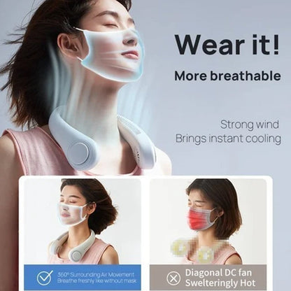 ⏳ Limited-Time 50% OFF ⏰ Portable Neck Fan 🌬️ Hands-Free Cooling for Summer Travel & Outdoor Use