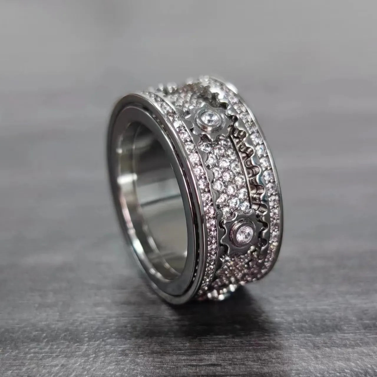 💍 Personalized Rotatable Gear Ring ✨