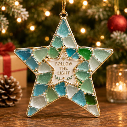 🔥Last Day 50% OFF 🎄 Sea Glass Christmas Blessing Ornaments