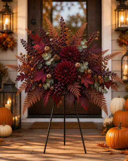 🍂 Everlasting Harvest Floral Garden Stake Collection | 6 Fall Porch Arrangements + Complete Set