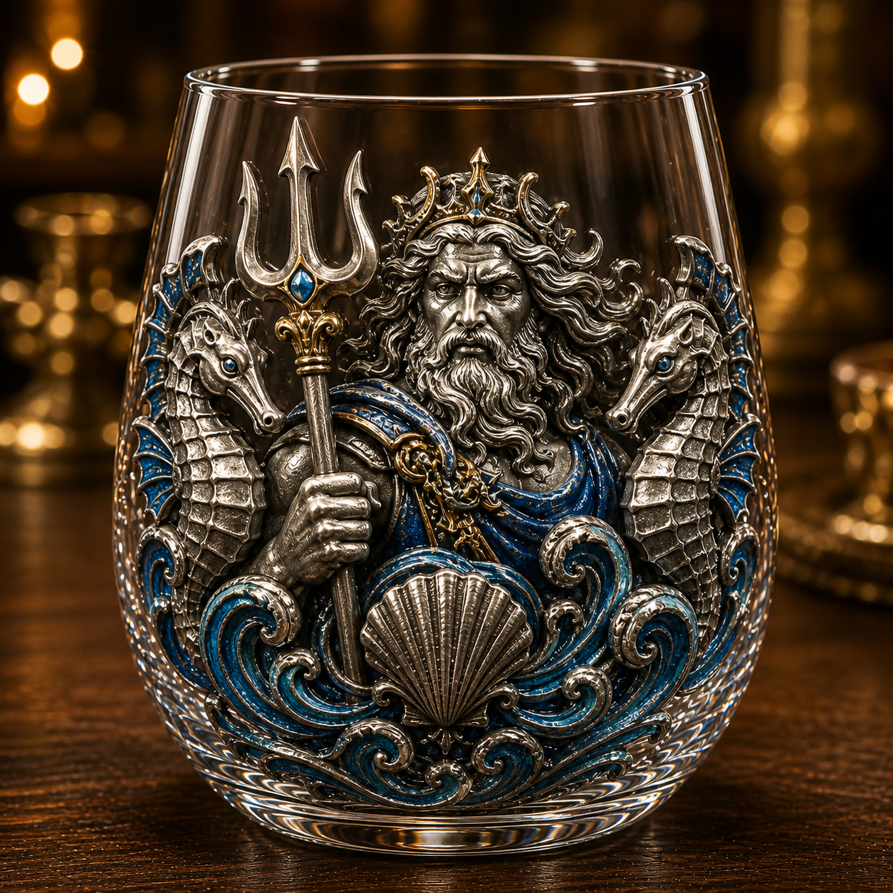 ⚡ Mythic Pantheon 3D Glass Collection – Raised Greek Gods Art Cup, Collectible Mythology Drinkware & Legendary Gift