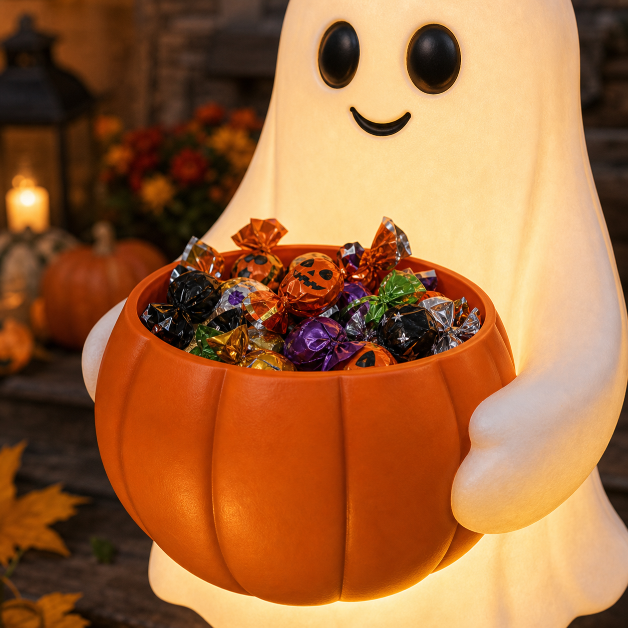 🔥 Spooky Season Sale – 50% Off 🎃 👻 Halloween Ghost Candy Holder Garden Stake