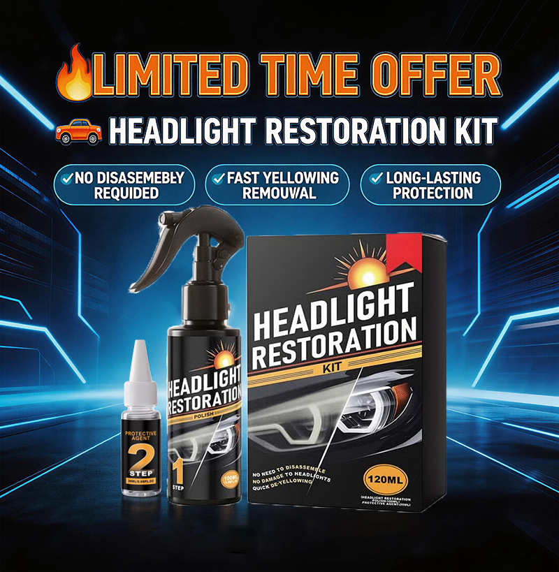 🚗 Car Headlight Restoration Kit for Yellowing & Oxidation ✨