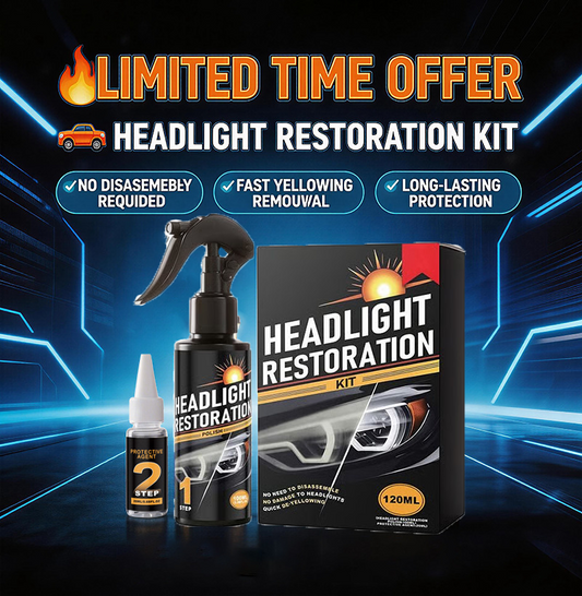 🚗 Car Headlight Restoration Kit for Yellowing & Oxidation ✨