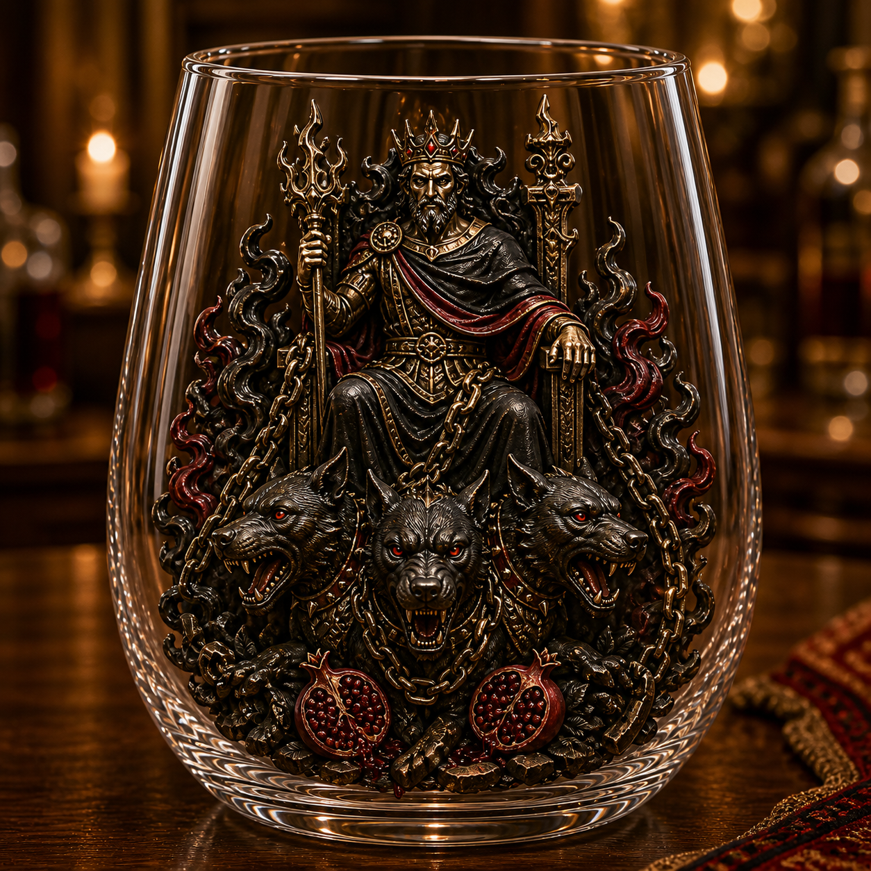 ⚡ Mythic Pantheon 3D Glass Collection – Raised Greek Gods Art Cup, Collectible Mythology Drinkware & Legendary Gift
