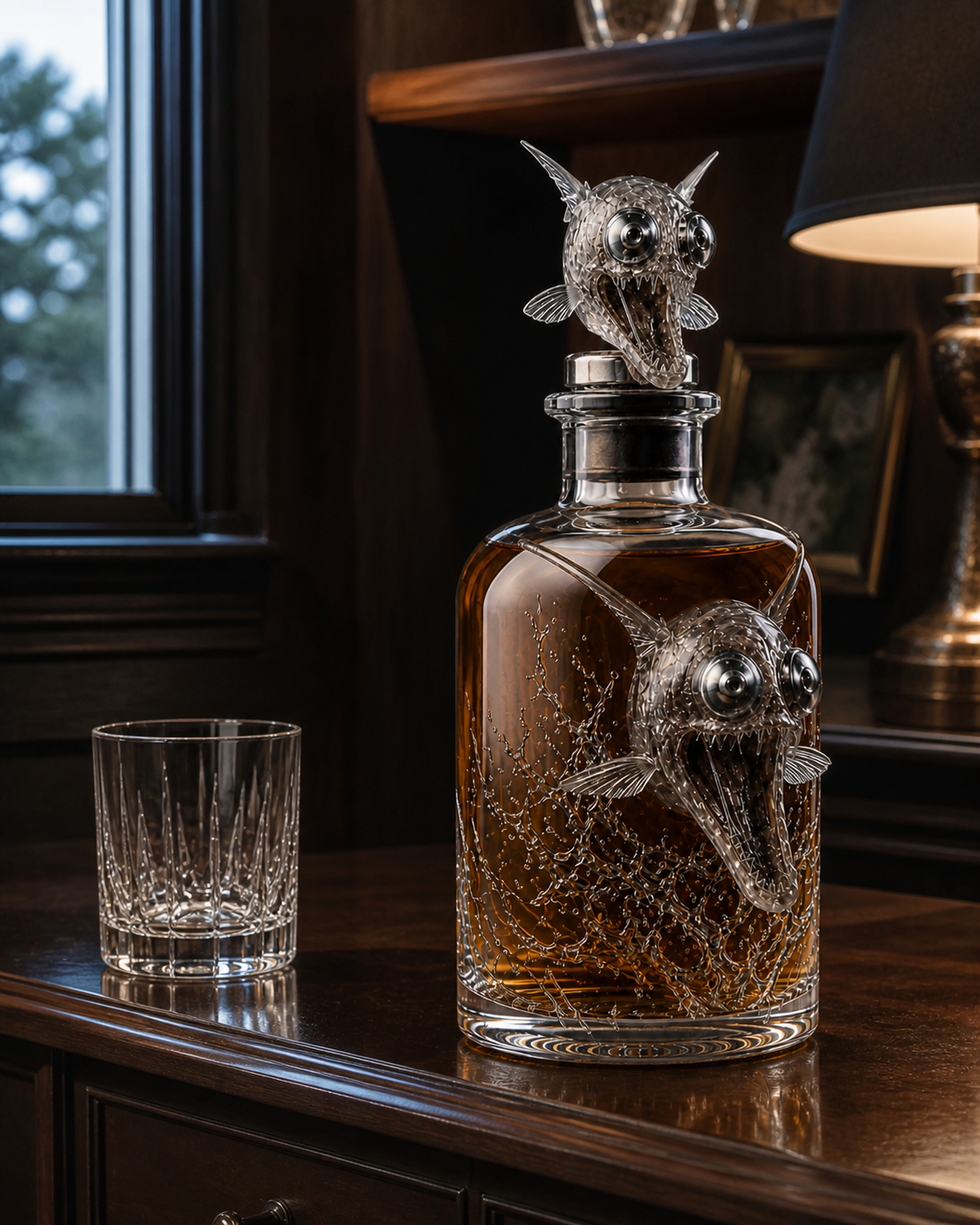 🌊 Night Stalker Deep-Sea Whiskey Decanter – 3D Collector Bottle
