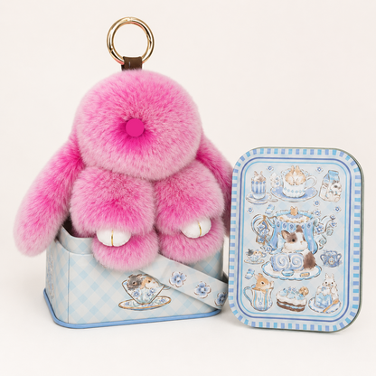 🐰 Handcrafted Soft Bunny Charm: Adorable Plush Rabbit Ornament 🎀