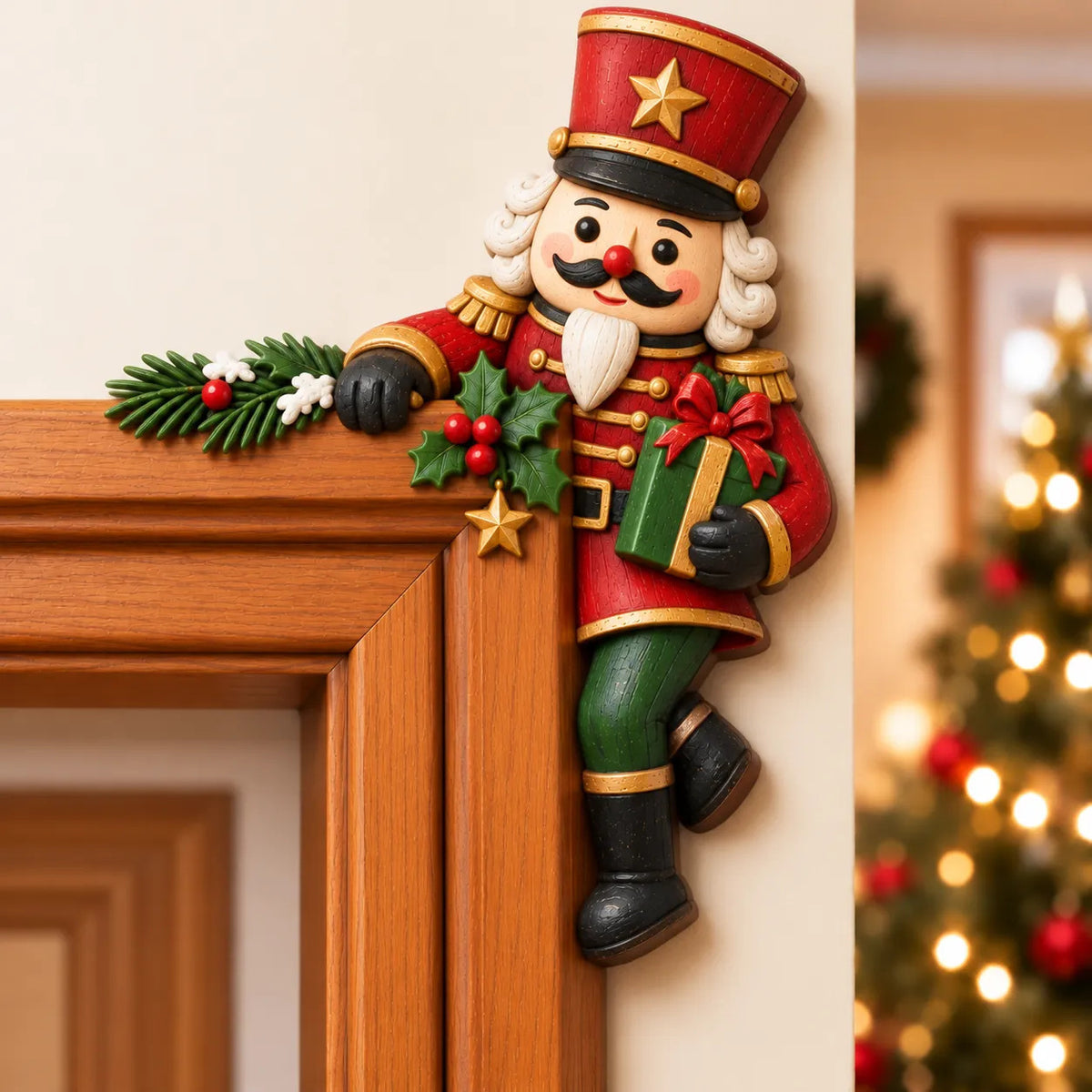 🔥 LIMITED-TIME 49% OFF  Christmas Peekaboo Door Frame Corner Decor🎄