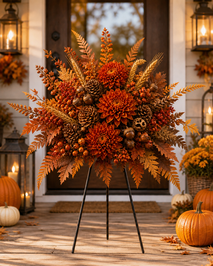 🍂 Everlasting Harvest Floral Garden Stake Collection | 6 Fall Porch Arrangements + Complete Set