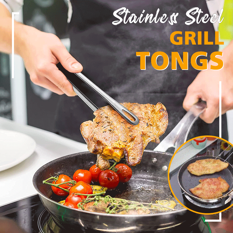 🥳💞60K+ SOLD!🥩Stainless Steel Grill Tongs