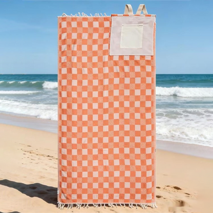 ⏰2026 HOT SALE 49% OFF - 🏖️2-in-1 Convertible Towel & Backpack with Inner Zip Pocket & Sand-Repelling Fabric