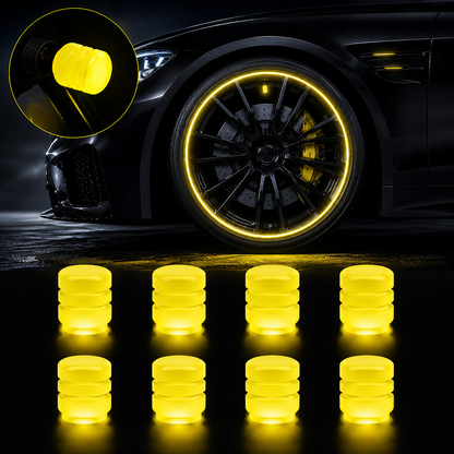 🔥 Buy 2 Get 1 Free! Glow-in-the-Dark Tire Valve Caps ✨