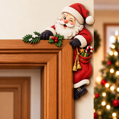 🔥 LIMITED-TIME 49% OFF  Christmas Peekaboo Door Frame Corner Decor🎄