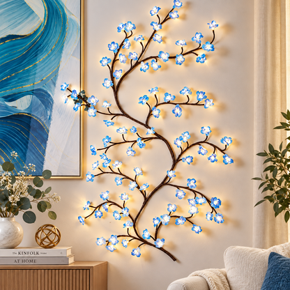 8FT Indoor Easter Vine String Lights – 96 Warm White LEDs, Plug-In Powered – Willow Branch Design for Indoor Easter Décor