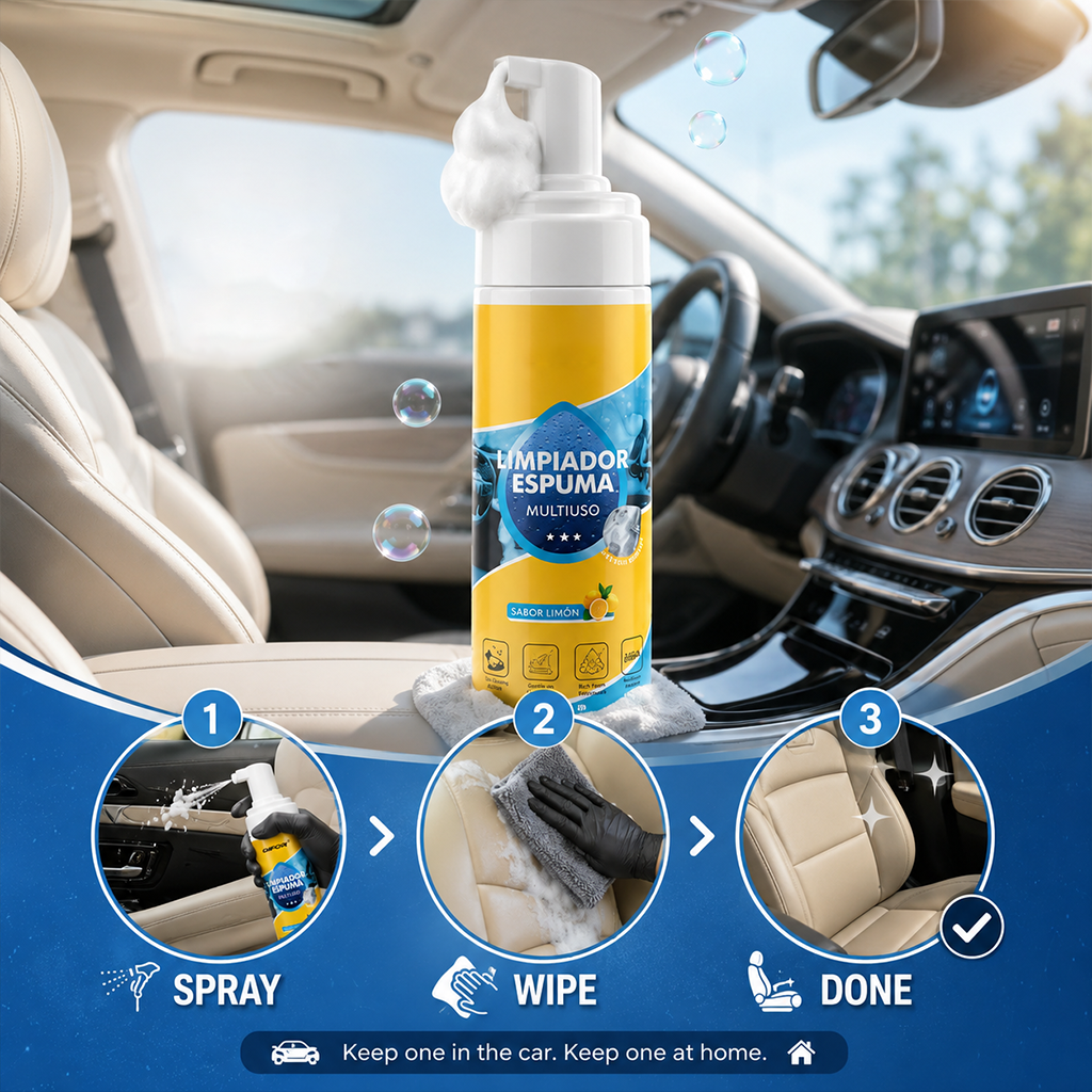 🥳2026 HOT SALE💥Heavy Duty 4 in 1 Multi Enzyme Foam Cleaner Spray ✨🫧Deep Clean Car, Kitchen, Bathroom & Sofa