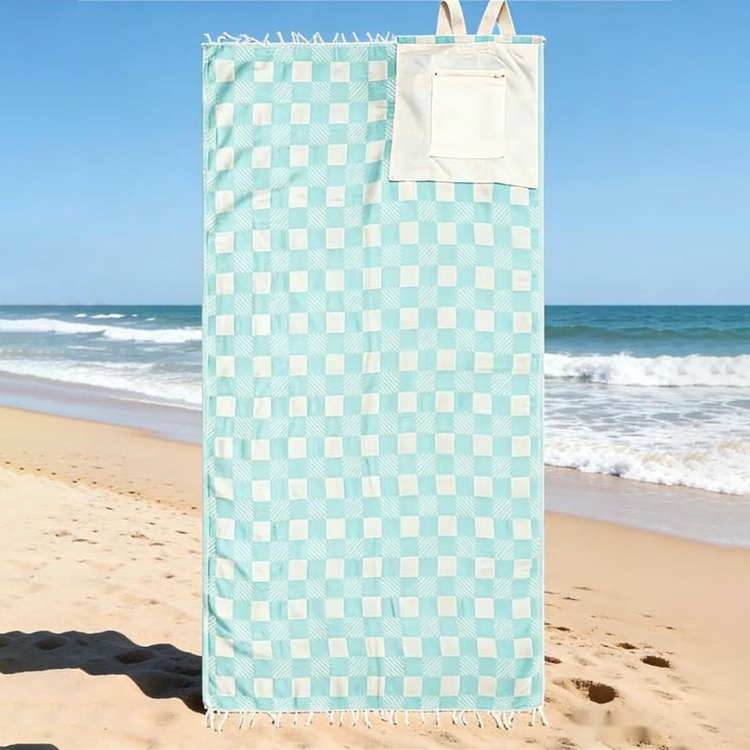 ⏰2026 HOT SALE 49% OFF - 🏖️2-in-1 Convertible Towel & Backpack with Inner Zip Pocket & Sand-Repelling Fabric